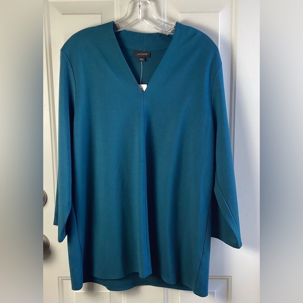 J. Jill Teal V-Neck Long Sleeve Tunic Top